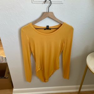 Forever 21 yellow bodysuit